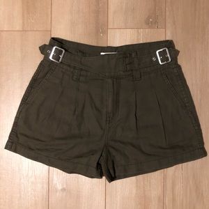 Current Elliott Army Green Cargo Shorts